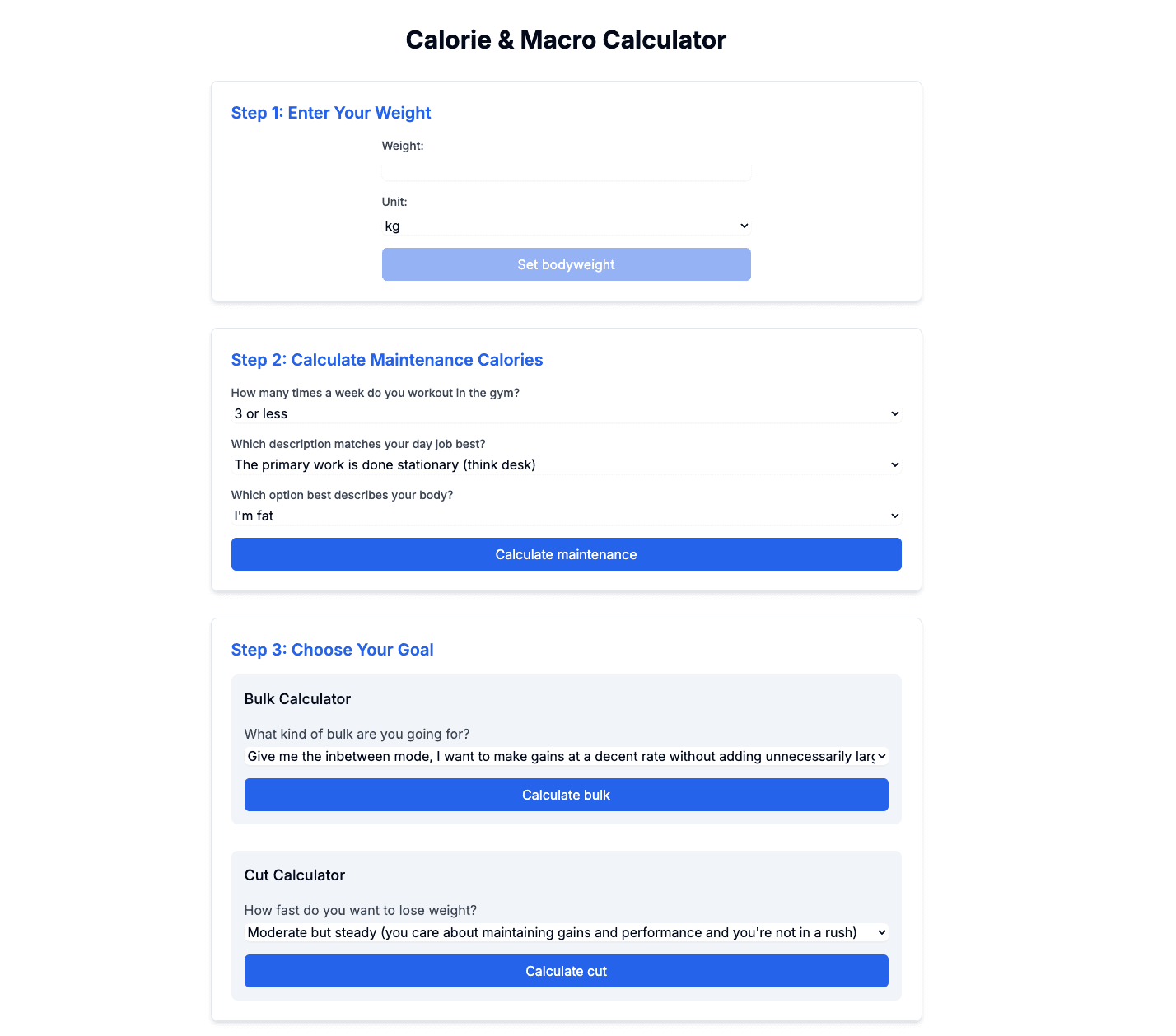 Macro Calculator preview